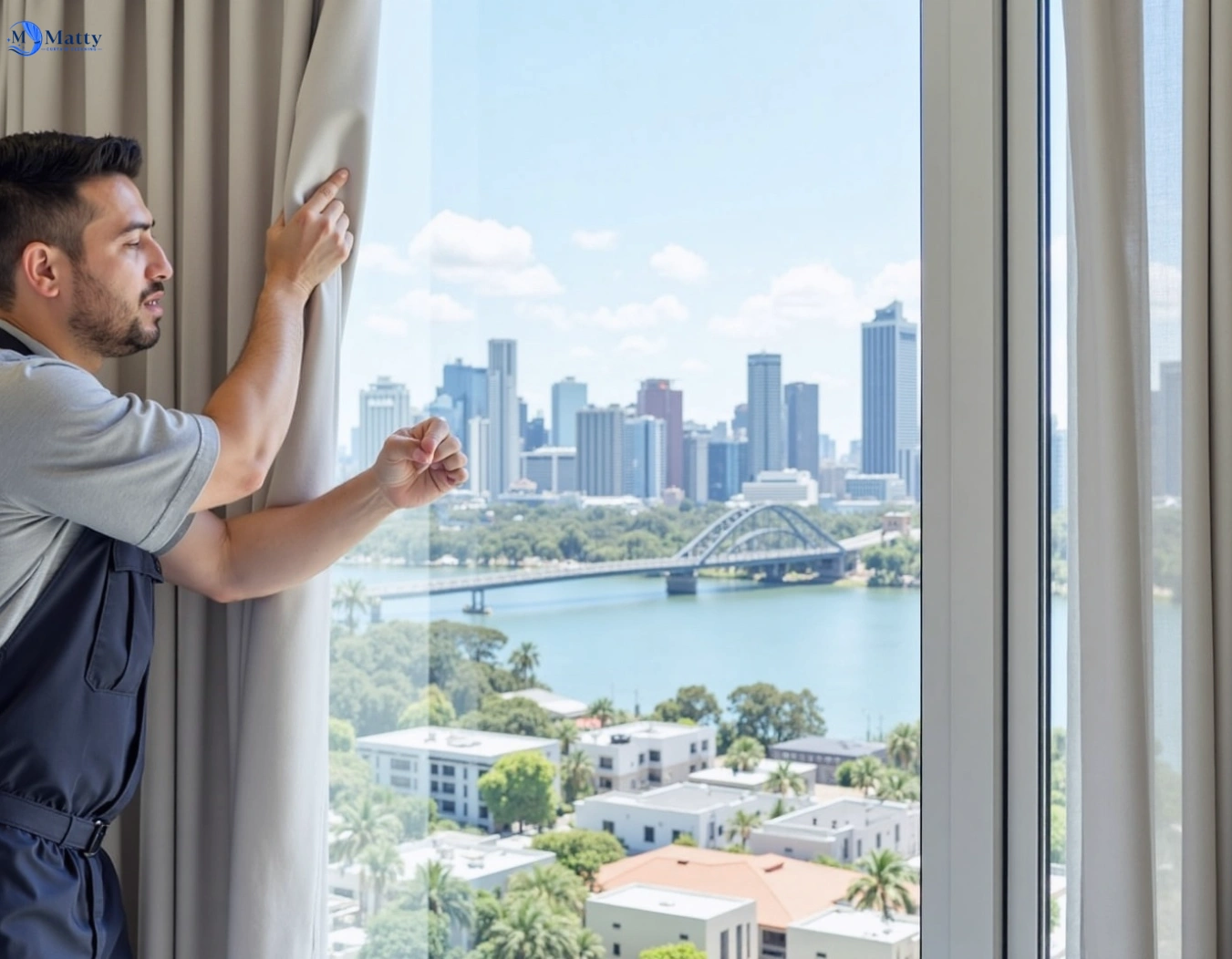 Professional curtain steam cleaning service chuwar QLD by Fresho Curtain Cleaning